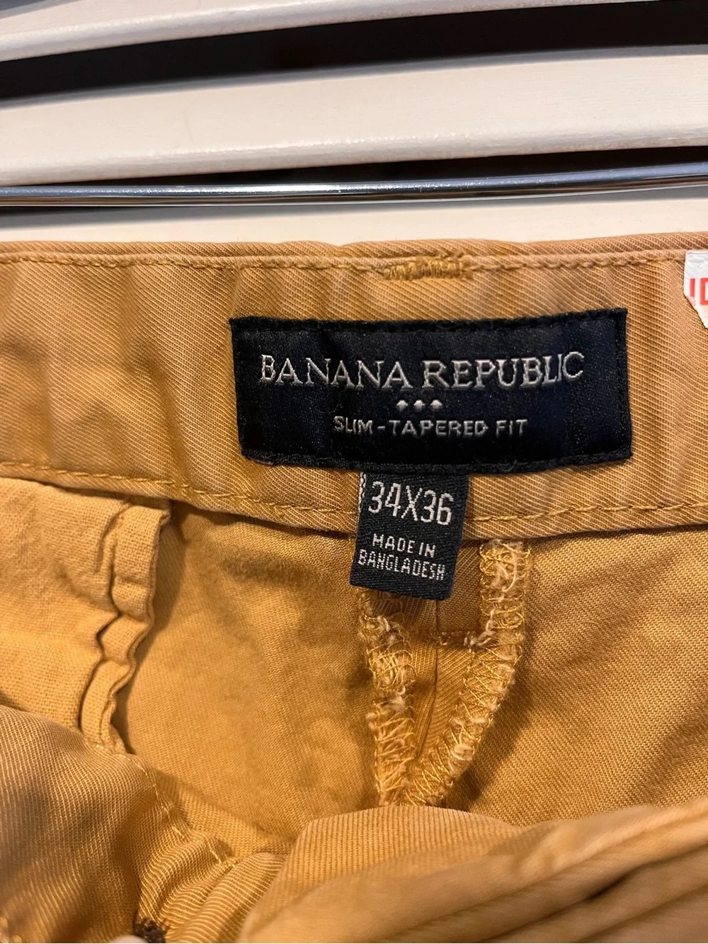 Banana Republic Men’s Chino Slim Tapered Fit Pants - Camel Brown - Unisex!